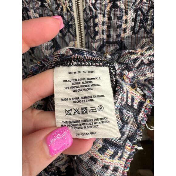 Hei Hei Anthropologie Tinsley Fafo Textured Jacquard Long Sleeve Jacket Size 10 - Picture 7 of 7